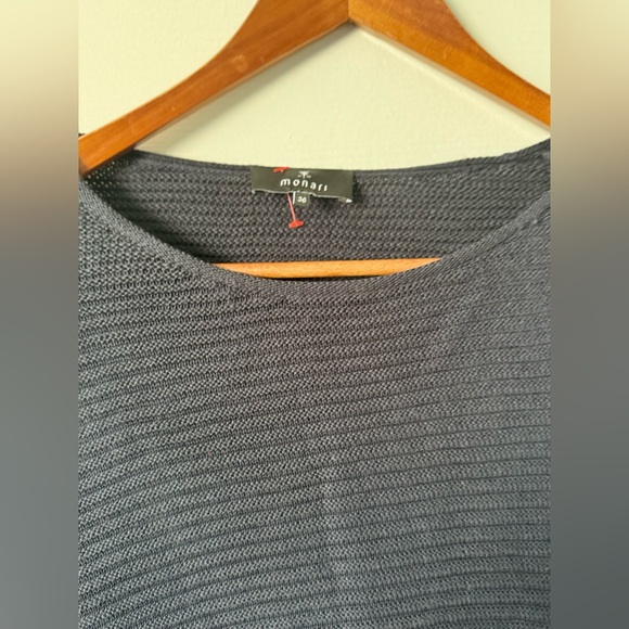 Monari made in Italy blue soft cotton pullover wool sweater size 6 - Picture 7 of 12